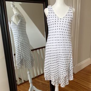 Charlie B Cotton Gauze polkadot bohemian raw hem dress - Size Medium